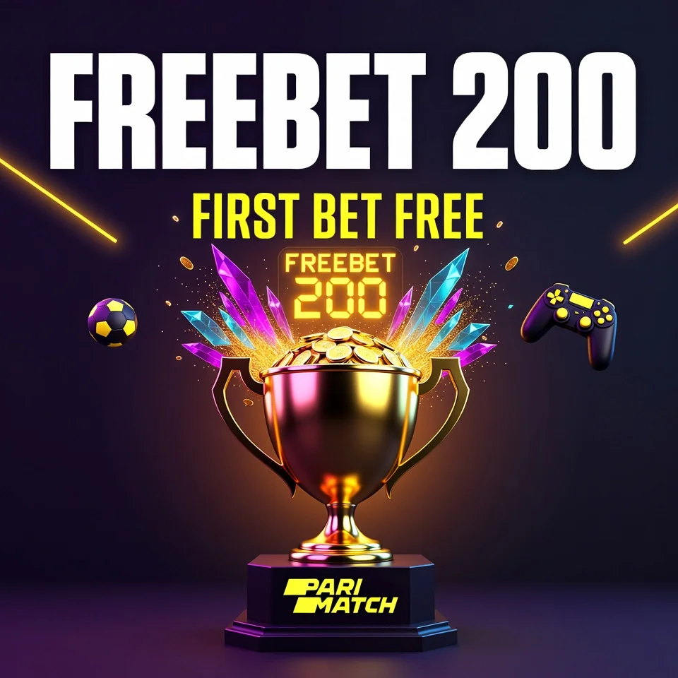 Parimatch freebet golden champion cup CS2 controller football dark neon yellow