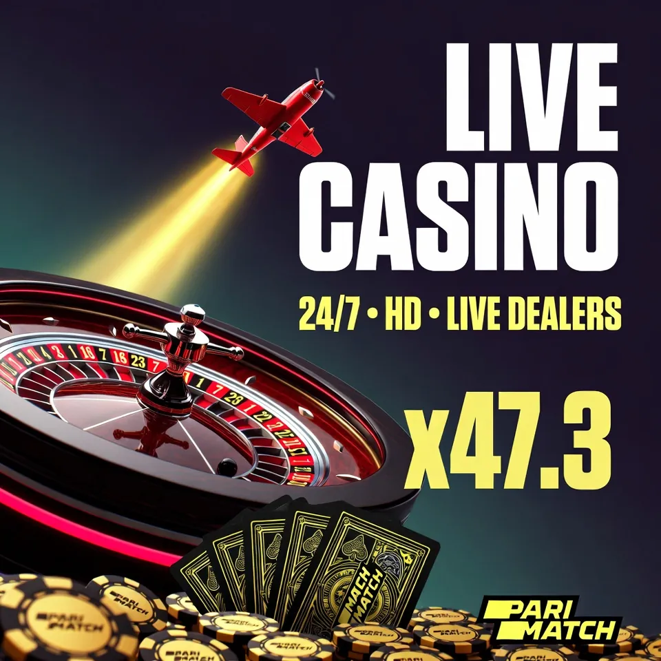 Parimatch live casino roulette cards Aviator plane dark neon yellow