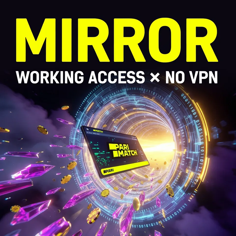 Parimatch mirror holographic portal digital tunnel neon access dark