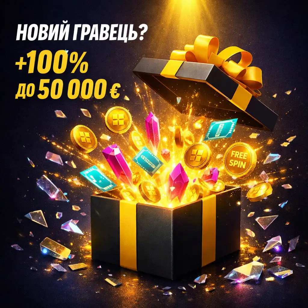 Parimatch new player gift box yellow neon explosion